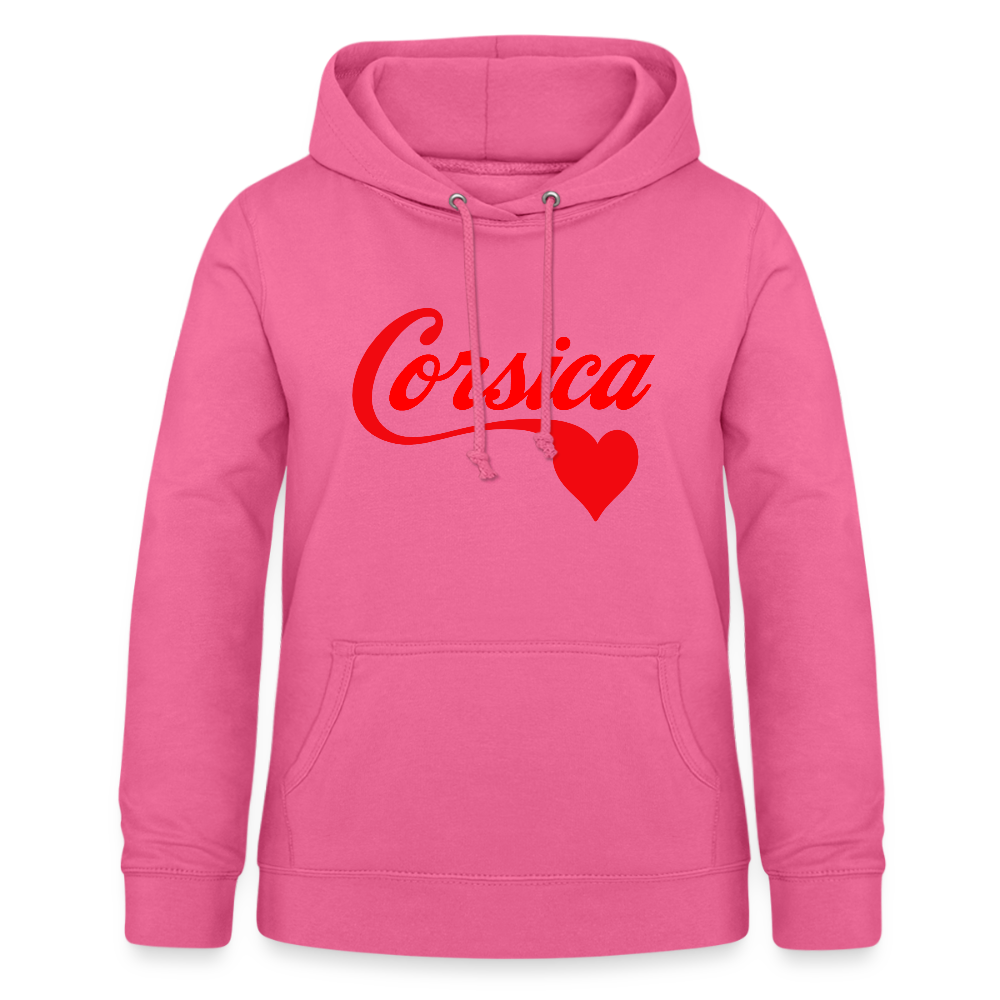 Sweat à capuche femme « Corsica ❤️ » – Style minimaliste et doux hommage à l’Île de Beauté - rose